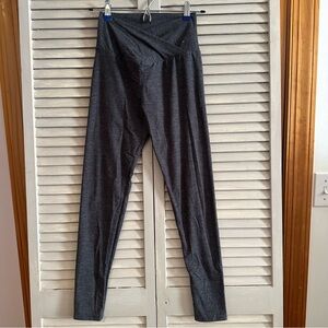 No Boundaries Charcoal Grey Cross Waist Leggings NWOT